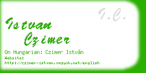 istvan czimer business card